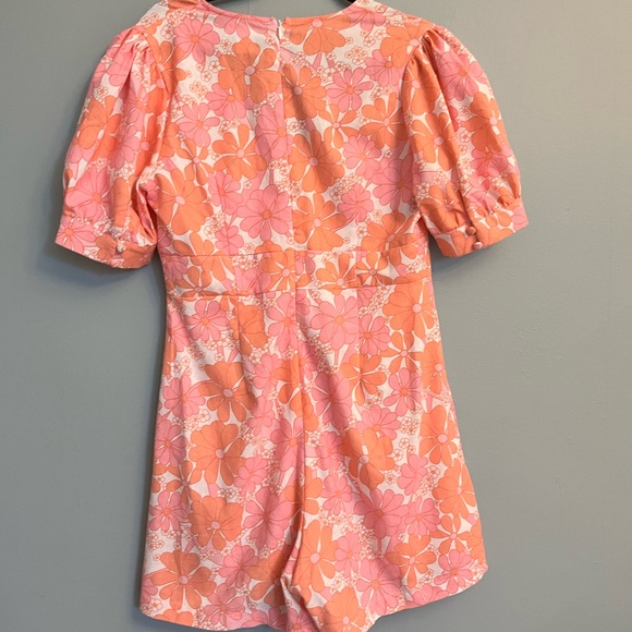 60s Print Floral Romper - Picture 5 of 6